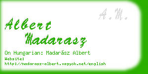 albert madarasz business card